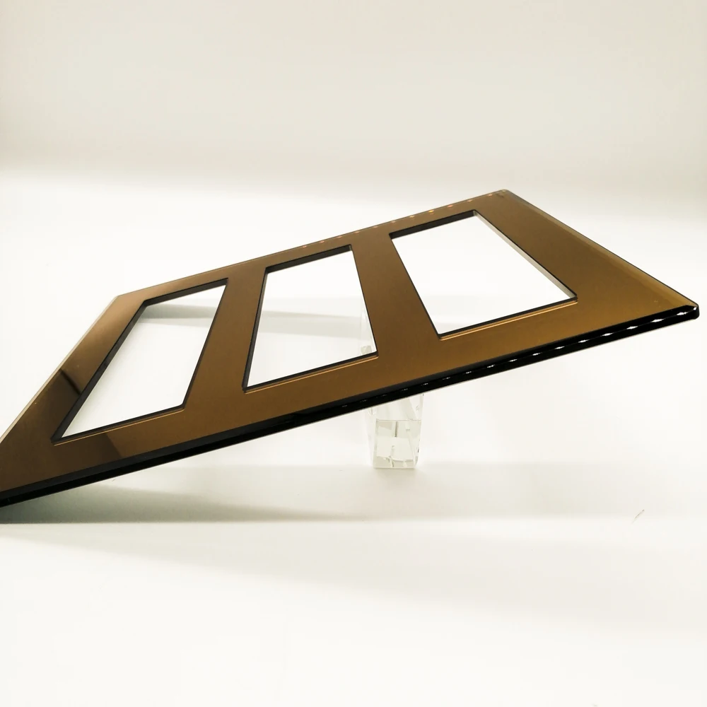 Manufacturer Supplier Customized Brand Smart Home Switchable Glass Plate Precissing Silk-Screen Stained Teampered Glass