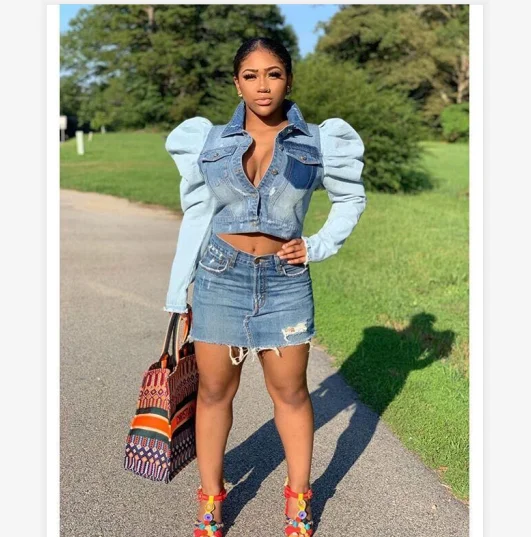 KCJ870 Wholesale New Fashion Jeans Coat, Short stitching puff sleeve women denim jacket plus size
KCJ870 Wholesale New Fashion Jeans Coat, Short stitching puff sleeve women denim jacket plus size