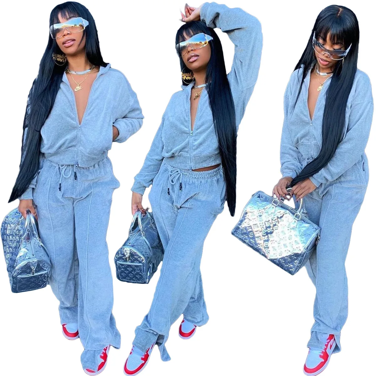 Autumn and winter loose street hipster casual long-sleeved two-piece suit, Customized color
Autumn and winter loose street hipster casual long-sleeved two-piece suit, Customized color