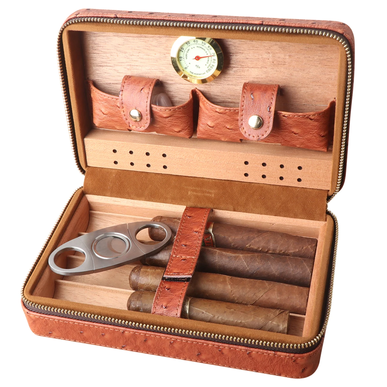 Genuine Real Leather Cigar Travel Case Zip Lock Luxury Small Gift Bag Cigar Box, Brown
Genuine Real Leather Cigar Travel Case Zip Lock Luxury Small Gift Bag Cigar Box, Brown