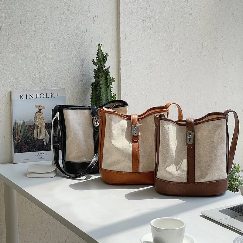 Korean new female bucket bag fashion single shoulder bag 2021 casual fashion crossbody canvas bucket bag
Korean new female bucket bag fashion single shoulder bag 2021 casual fashion crossbody canvas bucket bag