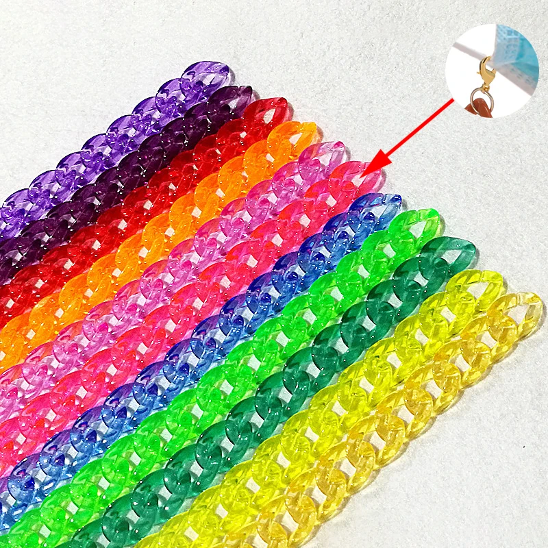 Fashion Women Colorful Transparent Acrylic Sunglasses Chain Spring Cool Eyewear Accessories Hanging Neck Chain Cord Strap, As shown
Fashion Women Colorful Transparent Acrylic Sunglasses Chain Spring Cool Eyewear Accessories Hanging Neck Chain Cord Strap, As shown
