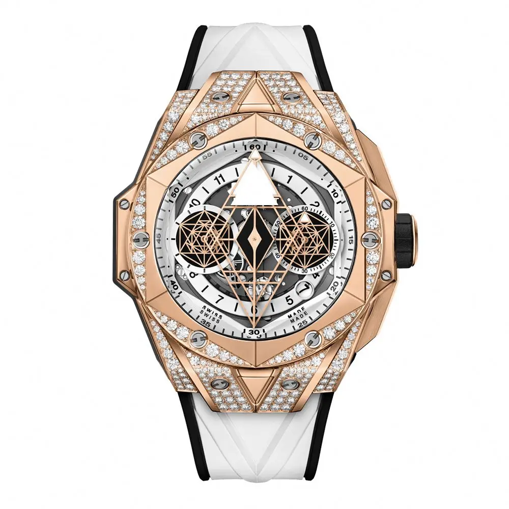 Customized Luxury Watch Sapphire Mirror Waterproof Luminous Unico Sang Bleu HRF Rose Gold Black Dial Swiss HUB1213
Customized Luxury Watch Sapphire Mirror Waterproof Luminous Unico Sang Bleu HRF Rose Gold Black Dial Swiss HUB1213
