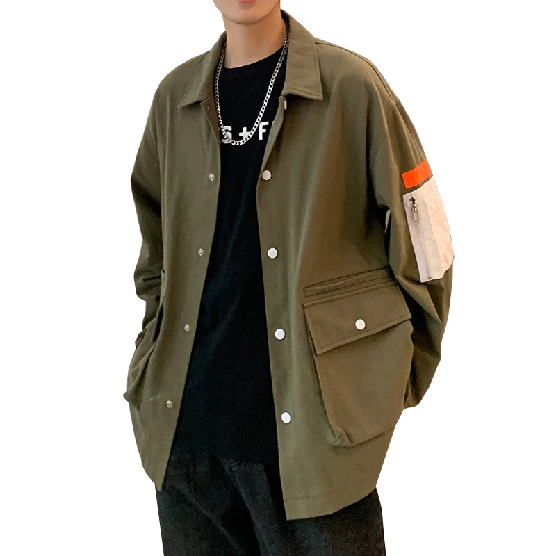 Wholesale male fashion Streetwear coats multiple pockets casual jackets for men clothing, 3 colors
Wholesale male fashion Streetwear coats multiple pockets casual jackets for men clothing, 3 colors