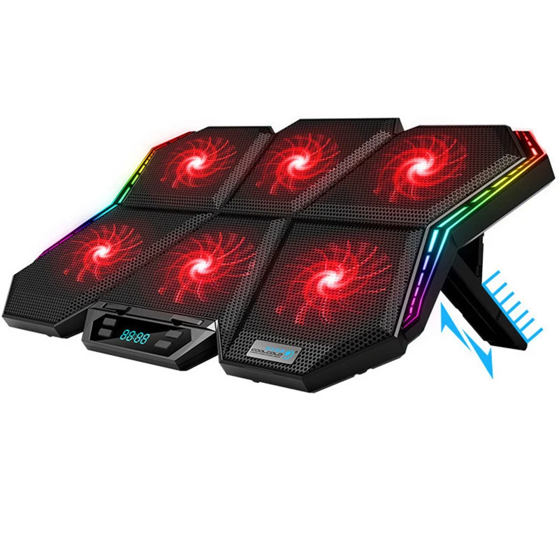 2021 New RGB Gaming Laptop Cooler Adjustable Notebook Stand Powerful Air Flow Cooling Pad for 17 inch Laptop, Black
2021 New RGB Gaming Laptop Cooler Adjustable Notebook Stand Powerful Air Flow Cooling Pad for 17 inch Laptop, Black
