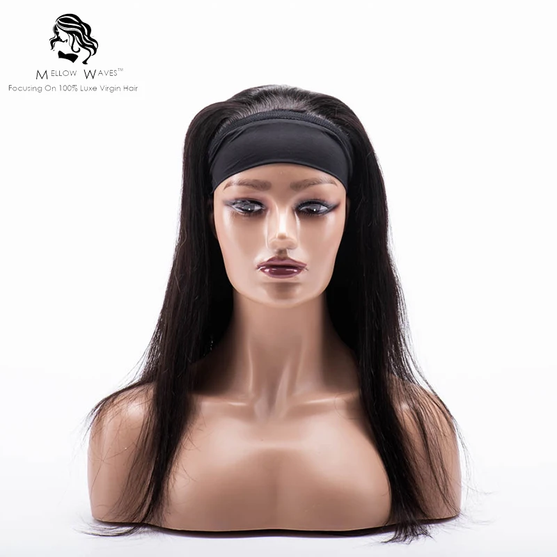Mellow Waves Headband wig Straight wave 12-24 inch with headband wigs human hair Peruvian Hair For Woman, Natural colors
Mellow Waves Headband wig Straight wave 12-24 inch with headband wigs human hair Peruvian Hair For Woman, Natural colors