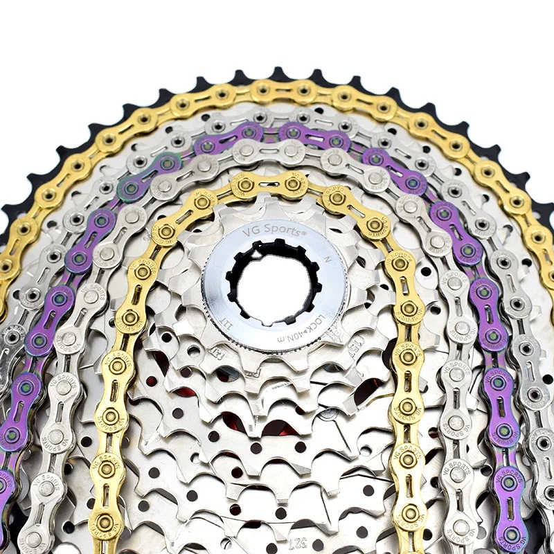 VG Sports 9 10 11 Speed Cycling Chain Bicycle Chain Half Hollow Coating Ti Gold MTB Road Bike Chains 116L
VG Sports 9 10 11 Speed Cycling Chain Bicycle Chain Half Hollow Coating Ti Gold MTB Road Bike Chains 116L
