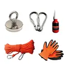 Hot sale D75mm 500LBS Pull Force Round Fishing Magnets with rope