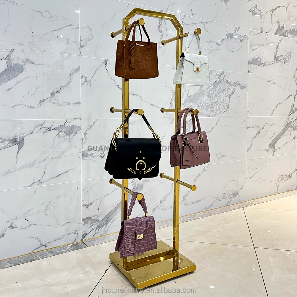 China manufacturer Luxury Handbag Store Interior Design Gold Stainless Steel display stand holder bag display stand
China manufacturer Luxury Handbag Store Interior Design Gold Stainless Steel display stand holder bag display stand