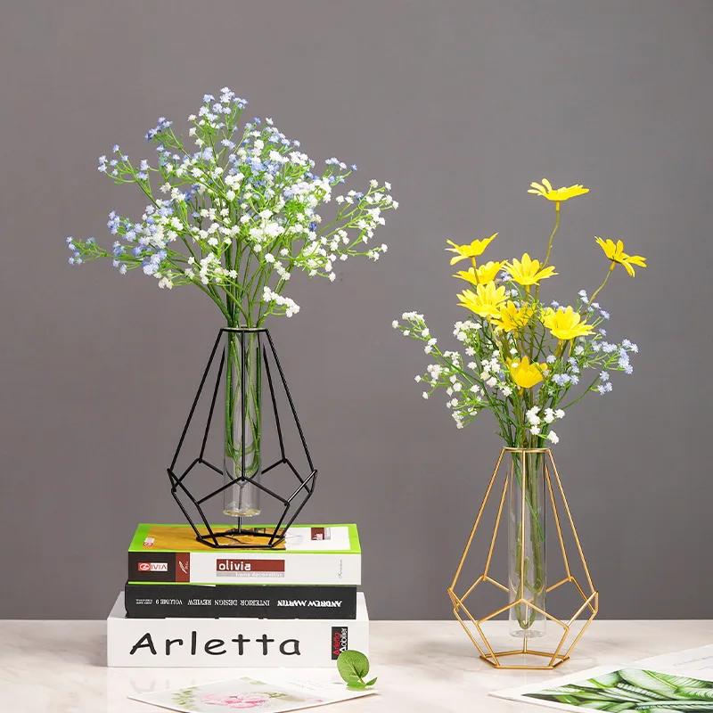 Home Desktop New Nordic Luxury Gold Modern Metal Lantern Geometric Crystal Decoration Clear Glass Flower Vase For Home Decor
Home Desktop New Nordic Luxury Gold Modern Metal Lantern Geometric Crystal Decoration Clear Glass Flower Vase For Home Decor