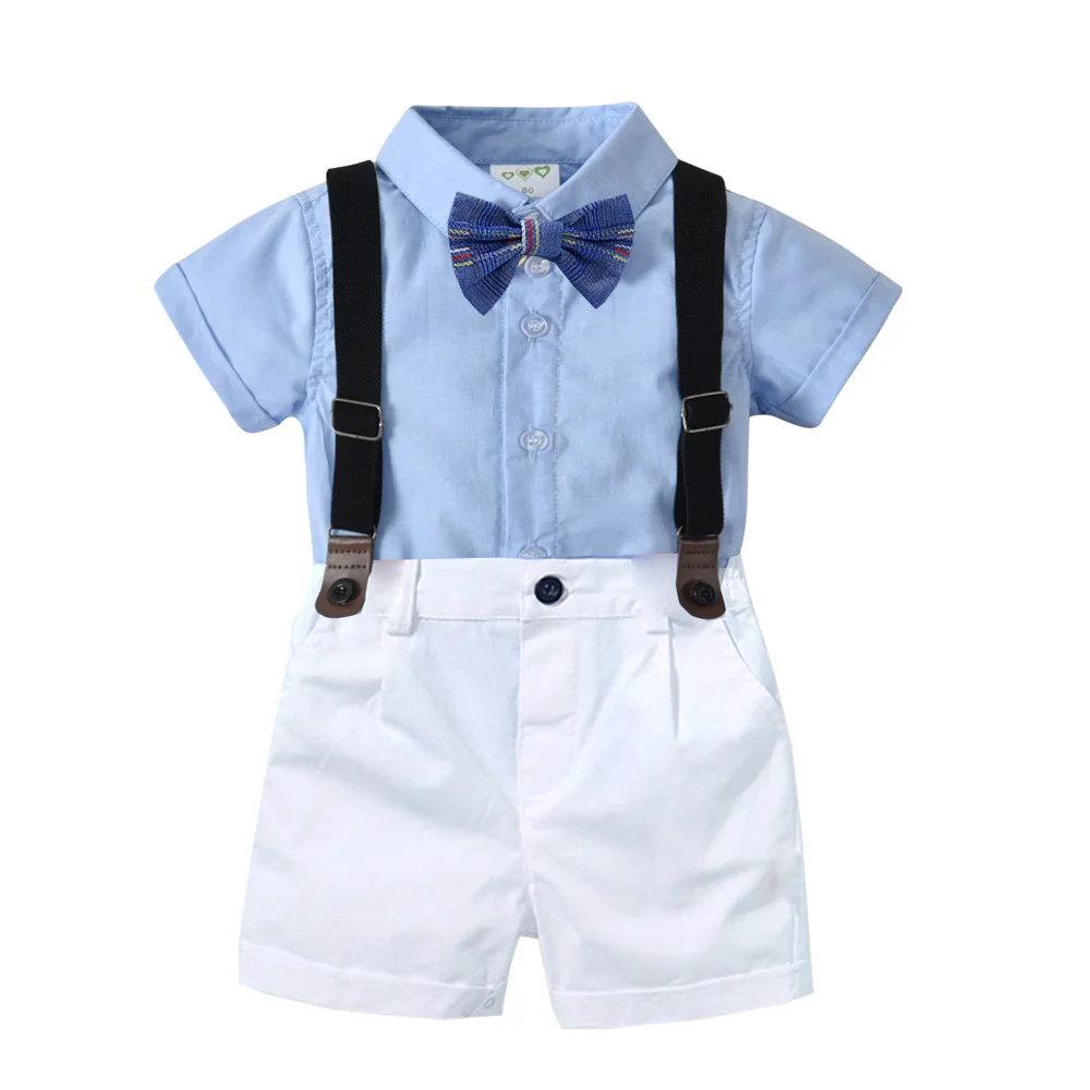 Fashion Kids Party Wear Children Clothes Boys Clothes Infant Boy suit Children's Cotton Shirt Pants Strap Set 20A120 
Fashion Kids Party Wear Children Clothes Boys Clothes Infant Boy suit Children's Cotton Shirt Pants Strap Set 20A120