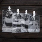 Disposable Transparent Plastic Stand Up Pouch With Spout For Juice & Drink