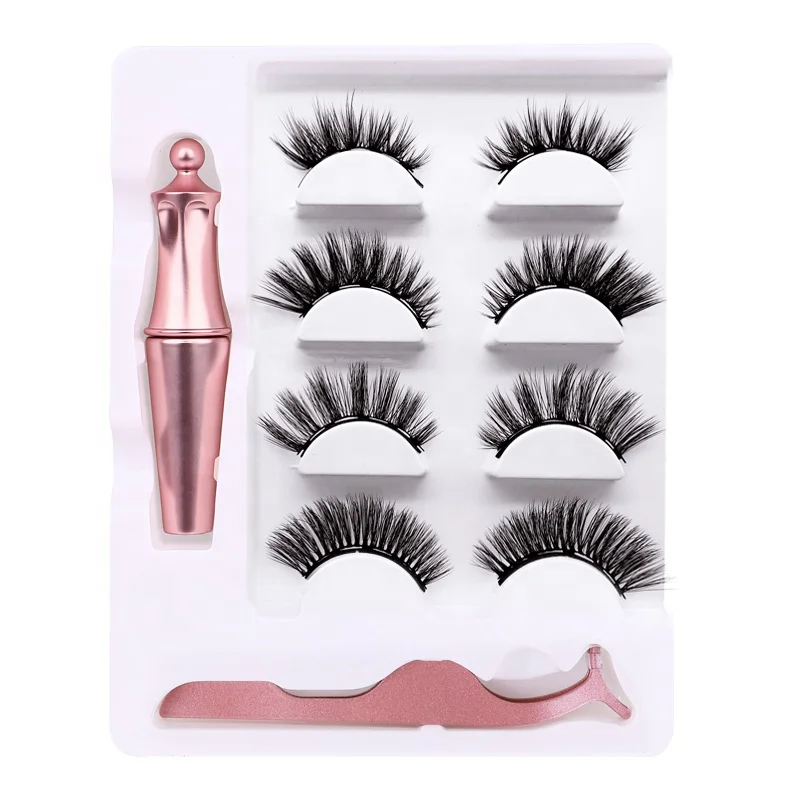 4 Pairs 3D Magnet Eyelash Vendor With Liquid Magnetic Eyeliner Custom Packaging Box Magnetic Eyelashes, Natural black
4 Pairs 3D Magnet Eyelash Vendor With Liquid Magnetic Eyeliner Custom Packaging Box Magnetic Eyelashes, Natural black