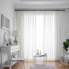 Curtain Hotel Curtains For Curtains Exquisite Workmanship Strip Design Linen-look Sheer Curtain For Hotel