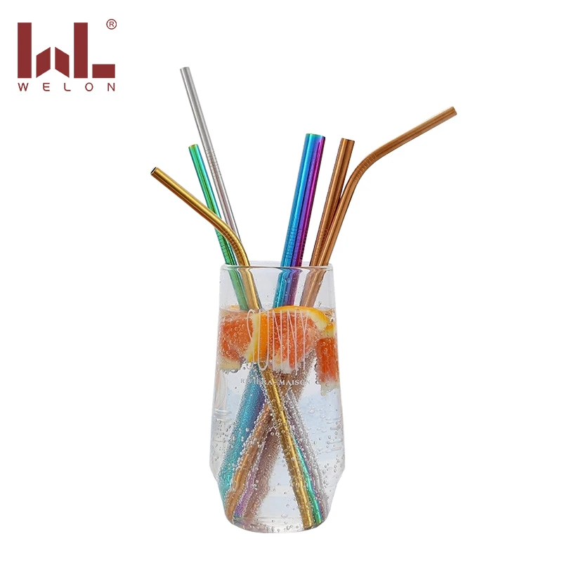 SUS304 stainless steel straw 6mm diameter metal straw rainbow drinking straw with mix size 7 colors, Silver / gold / rose gold / blue / purple / rainbow / black
SUS304 stainless steel straw 6mm diameter metal straw rainbow drinking straw with mix size 7 colors, Silver / gold / rose gold / blue / purple / rainbow / black