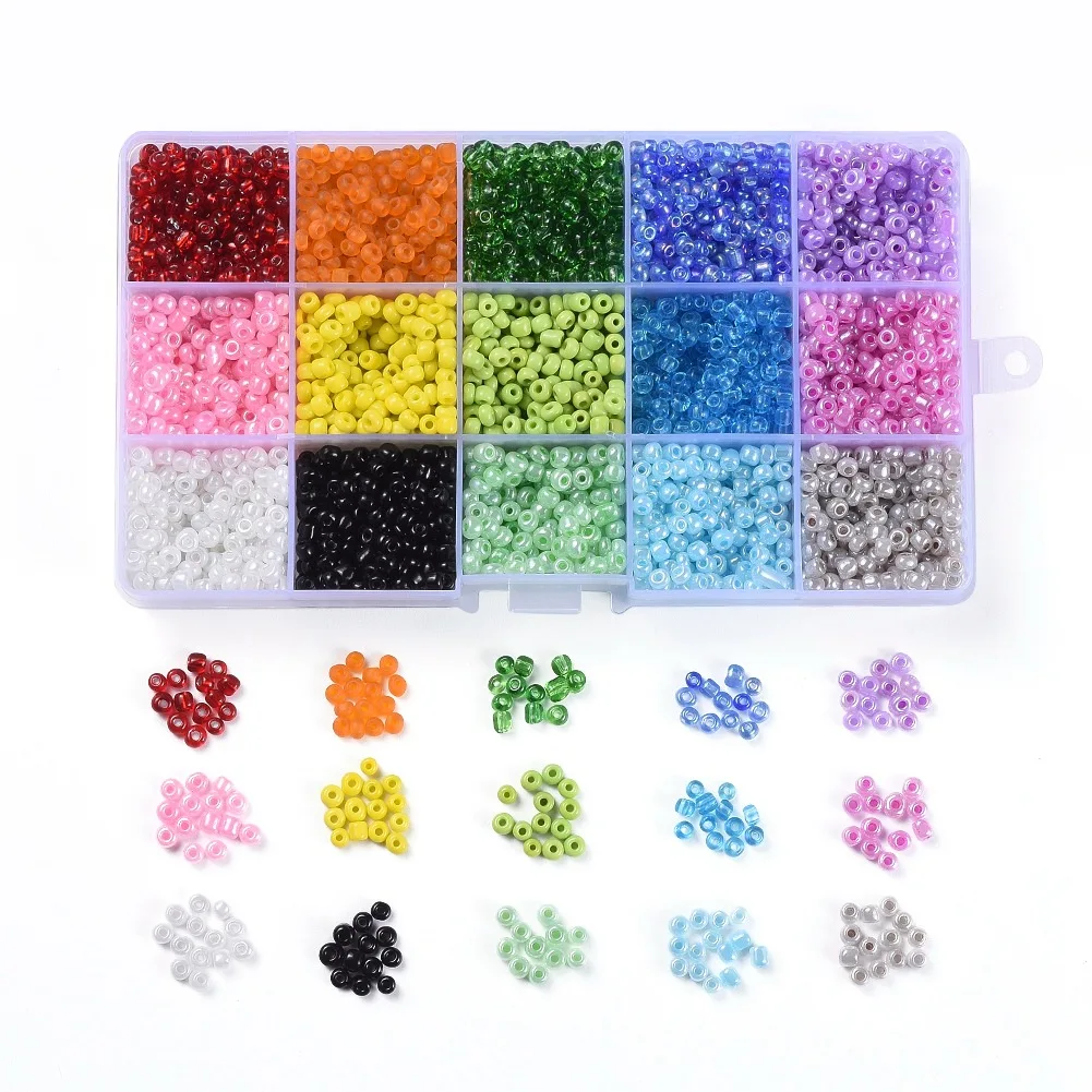 3mm 15 color glass boxed millet beads diy jewelry set beaded Cultivate children's aesthetics, Mixed
3mm 15 color glass boxed millet beads diy jewelry set beaded Cultivate children's aesthetics, Mixed