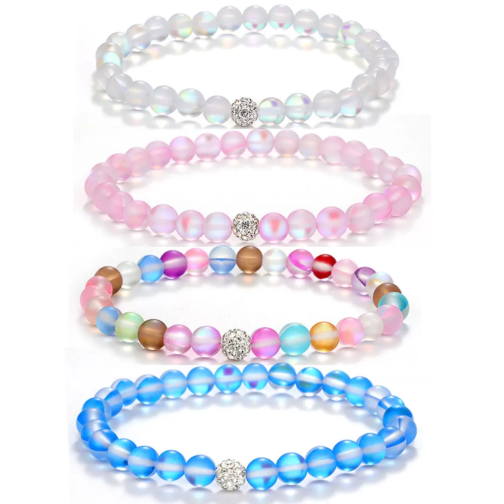 2021 Women Men Fashion Natural Flash Stone Beaded Bracelet 8mm 6mm Polish Frosted Colorful Crystal Glass Zircon Beads Bracelet
2021 Women Men Fashion Natural Flash Stone Beaded Bracelet 8mm 6mm Polish Frosted Colorful Crystal Glass Zircon Beads Bracelet