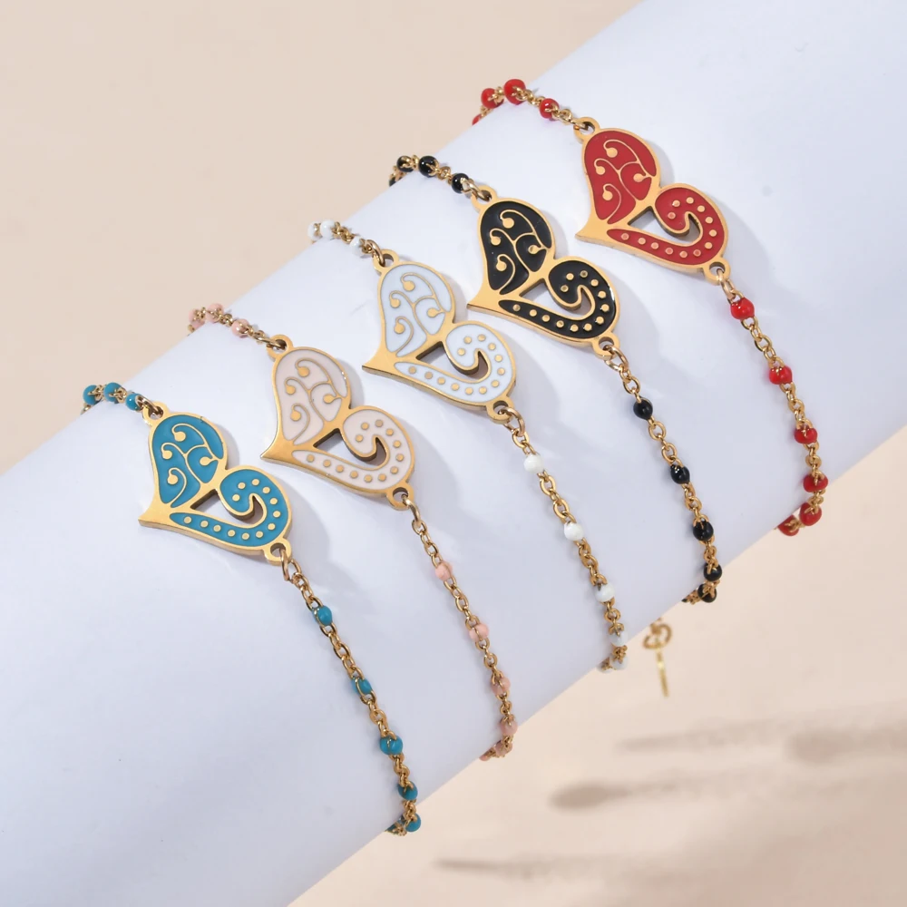 ZMZY Europe America Enamel Charm Big Gold Plated Minimalist Link Chain Love Heart Bracelet Fashion Chain Bracelet Jewelry
ZMZY Europe America Enamel Charm Big Gold Plated Minimalist Link Chain Love Heart Bracelet Fashion Chain Bracelet Jewelry