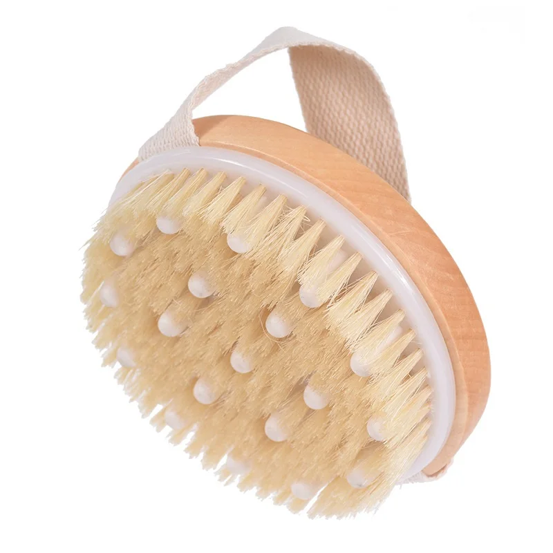 Natural wood&rubber bath massage brush handheld body friction brush with elastic eliminate muscle soreness, Natural color
Natural wood&rubber bath massage brush handheld body friction brush with elastic eliminate muscle soreness, Natural color