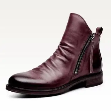 New arrival pointed men side zipper flat boot shoes fashion britpop shoes genuine casual ankle men dress boots for men leather
New arrival pointed men side zipper flat boot shoes fashion britpop shoes genuine casual ankle men dress boots for men leather