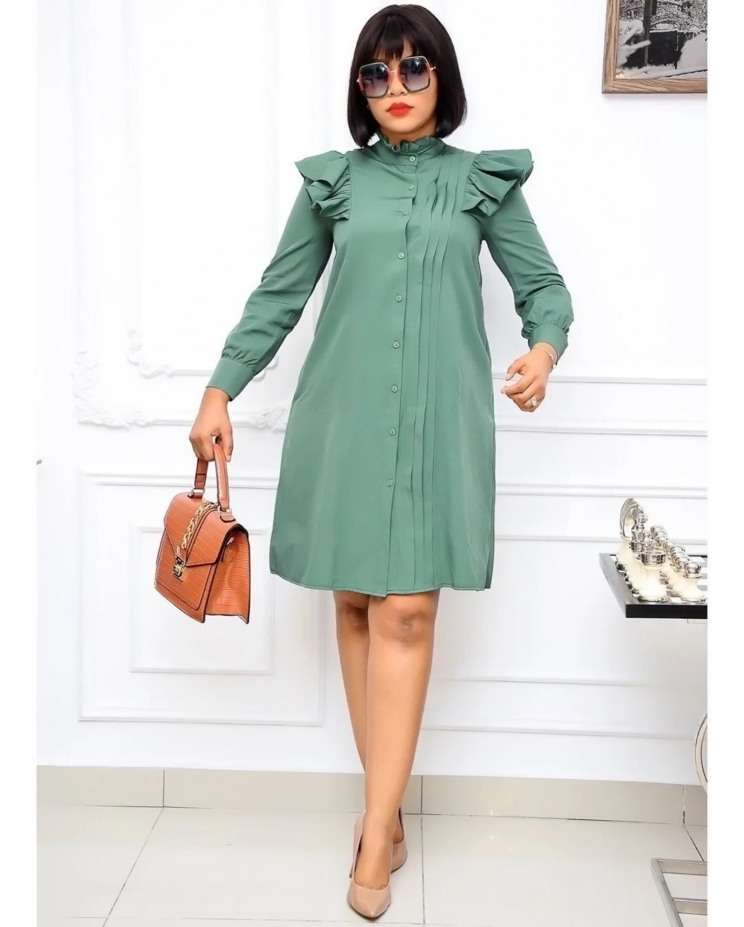Fast Delivery Summer Casual Large Size Wome's Shirt Dress High Collar Long Sleeve Plus Size Dresses
Fast Delivery Summer Casual Large Size Wome's Shirt Dress High Collar Long Sleeve Plus Size Dresses
