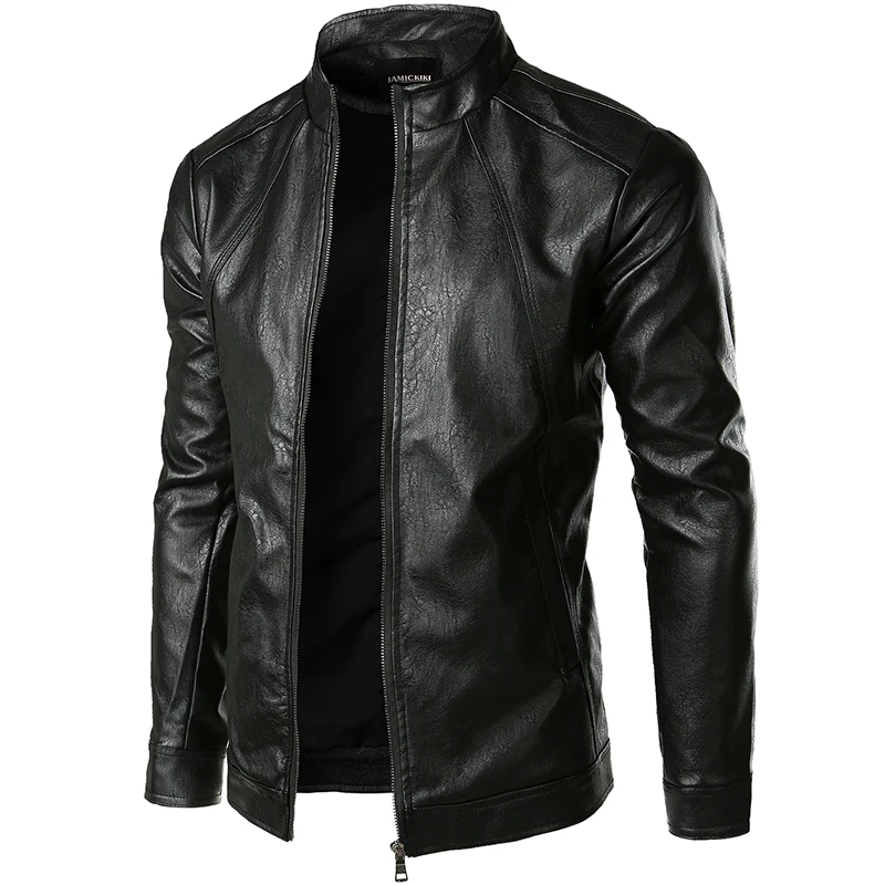 Wholesale Brand Design Fashion Motorcycle Leather Jacket Black Color Zip UP Rcaer Biker Jacket
Wholesale Brand Design Fashion Motorcycle Leather Jacket Black Color Zip UP Rcaer Biker Jacket