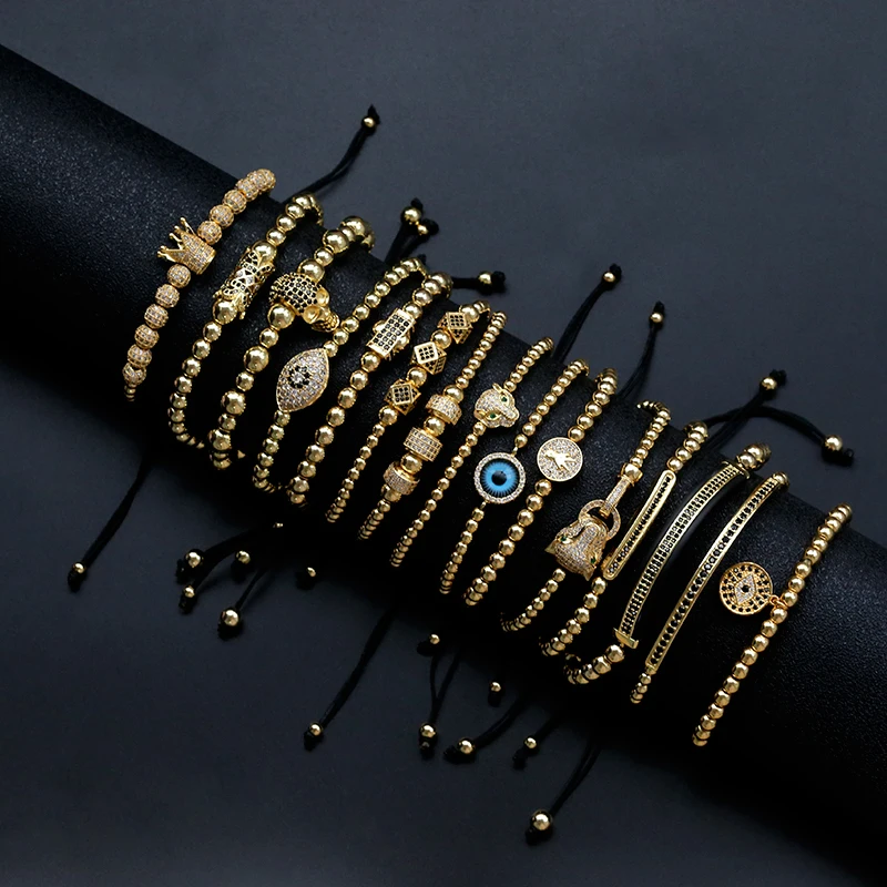 Flynee Hot Selling Adjustable Rope Chain Gold Plated Animal Beads Bracelet Pave CZ Diamond Blue Evil Eye Bead Bracelet, Gold color
Flynee Hot Selling Adjustable Rope Chain Gold Plated Animal Beads Bracelet Pave CZ Diamond Blue Evil Eye Bead Bracelet, Gold color