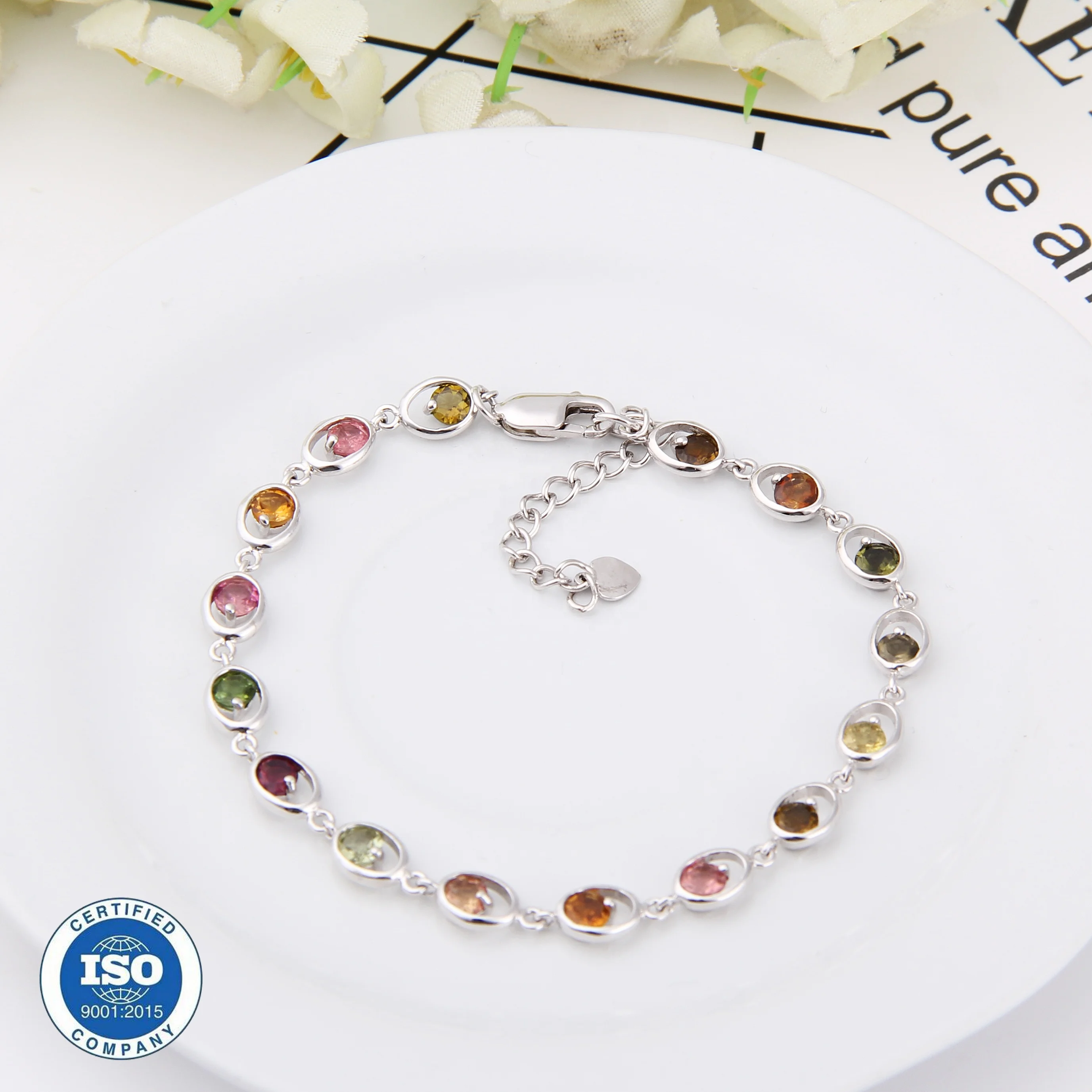 Abiding Women Luxury Fine Jewelry Pure 925 Sterling Silver Chain Link Fashion Tourmaline Bracelet
Abiding Women Luxury Fine Jewelry Pure 925 Sterling Silver Chain Link Fashion Tourmaline Bracelet