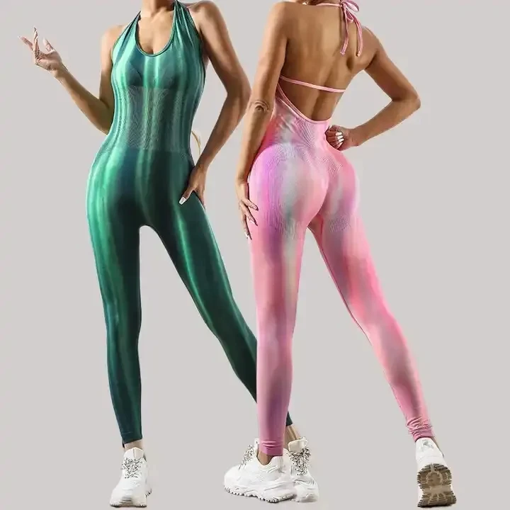 New Trendy Women Tie Dye Yoga Jumpsuit Athletic One Piece Workout Rompers Fitness Wear Backless Sports Unitard Seamless Yoga Set 
New Trendy Women Tie Dye Yoga Jumpsuit Athletic One Piece Workout Rompers Fitness Wear Backless Sports Unitard Seamless Yoga Set