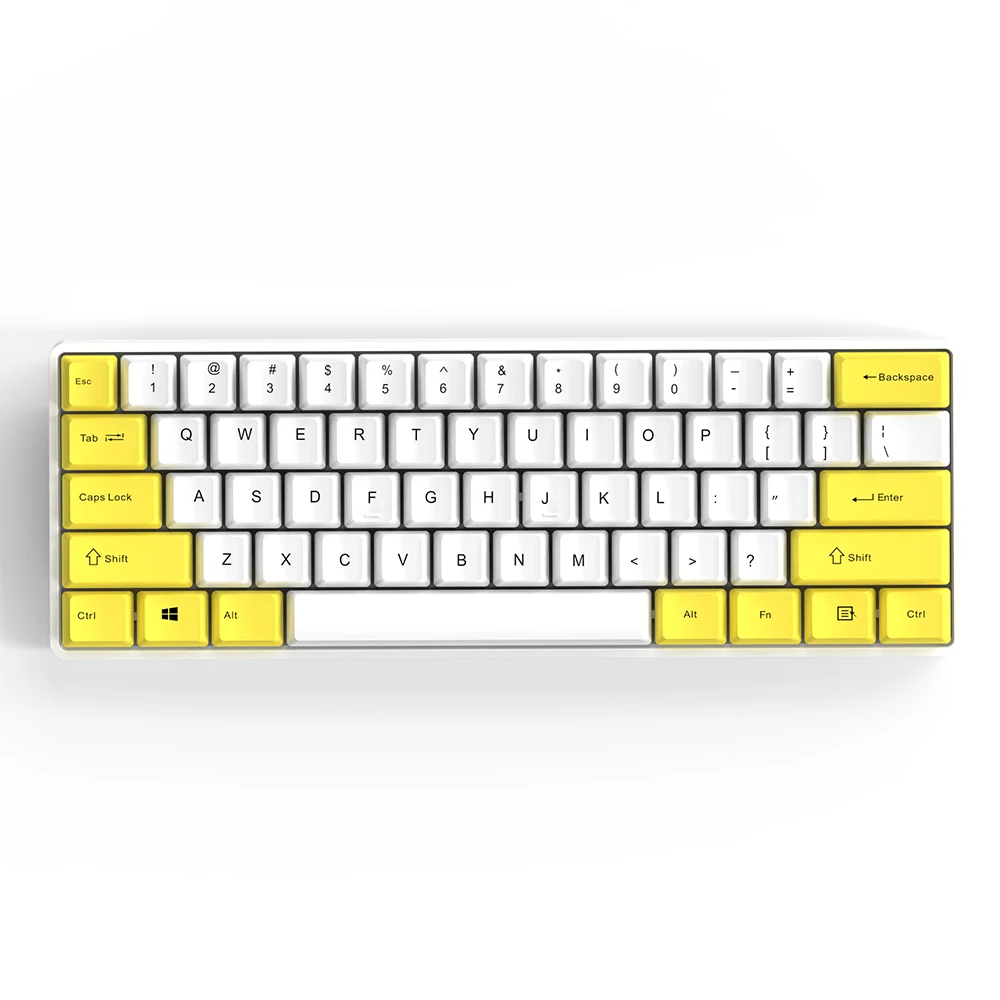 DK61 Yellow White Keycap Rechargeable Wireless Dual Mode Real Mechanical Keyboard Suitable For Laptop Desktop PC Gaming Keyboard
DK61 Yellow White Keycap Rechargeable Wireless Dual Mode Real Mechanical Keyboard Suitable For Laptop Desktop PC Gaming Keyboard