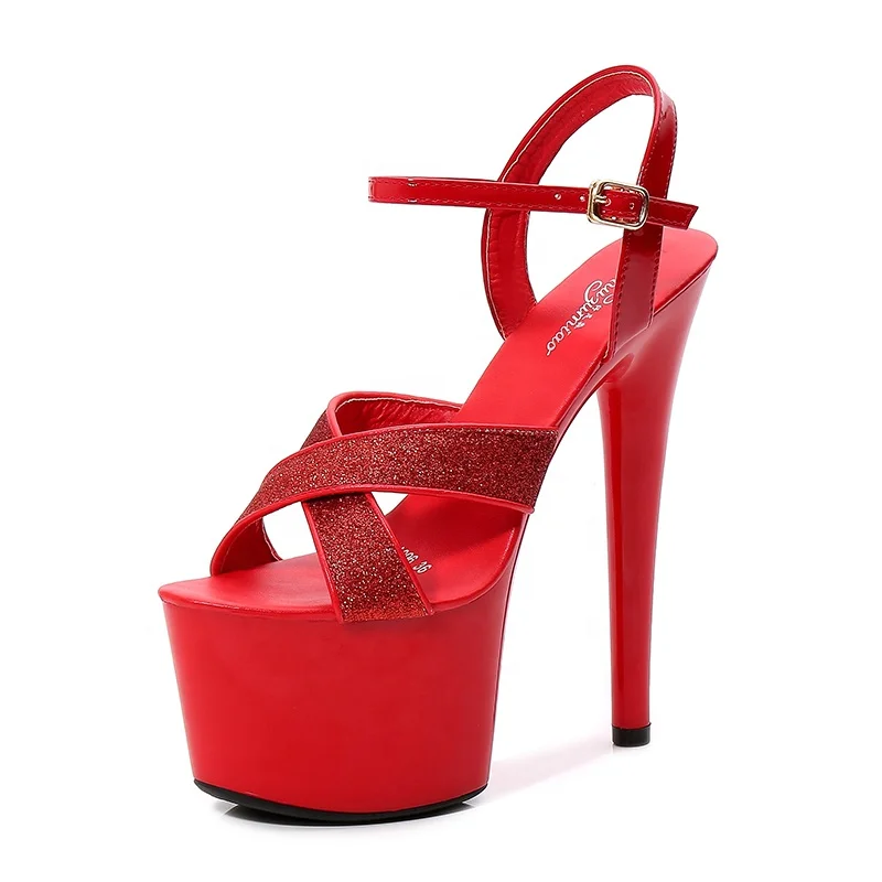 hot selling 17 cm high heel dance platform branded new design women dress shoes 5 colors glitter sexy sandals
hot selling 17 cm high heel dance platform branded new design women dress shoes 5 colors glitter sexy sandals