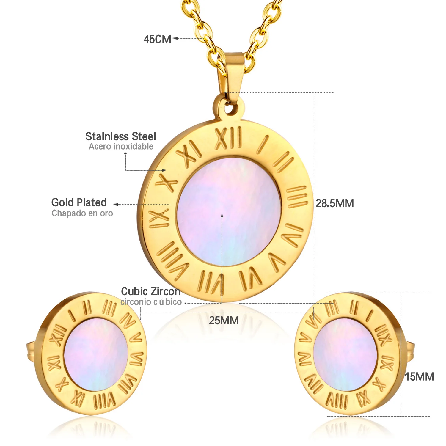 Women Jewelry Set Stainless Steel Jewelry Type Fashion Dubai Gold Plated Engrave Jewelry Set
Women Jewelry Set Stainless Steel Jewelry Type Fashion Dubai Gold Plated Engrave Jewelry Set