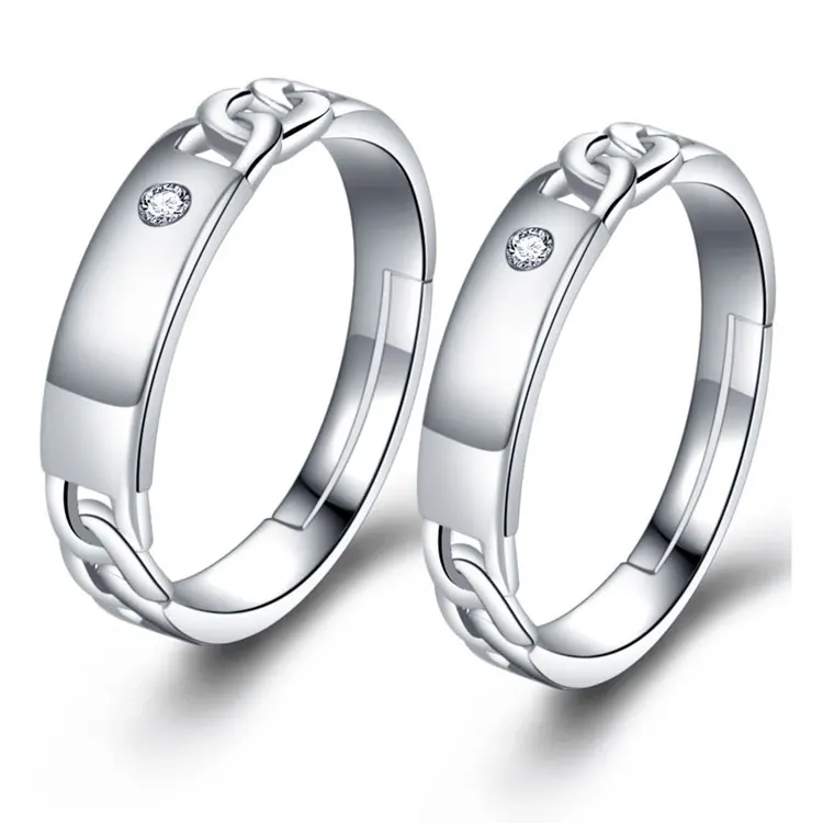 SC Classic Platinum Plated Couple Rings Single Diamond Engagement Rings Romantic Intertwined Love Wedding Rings for Women Men, Silver
SC Classic Platinum Plated Couple Rings Single Diamond Engagement Rings Romantic Intertwined Love Wedding Rings for Women Men, Silver