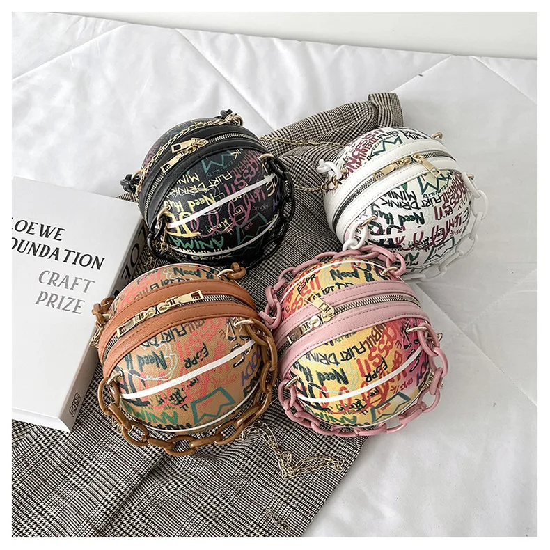BG-0479 Wholesale Fashion Trends Lady Handbag For Women Personality Painted Graffiti Chain Basketball Bag Shoulder Messenger Bag, Picture color
BG-0479 Wholesale Fashion Trends Lady Handbag For Women Personality Painted Graffiti Chain Basketball Bag Shoulder Messenger Bag, Picture color