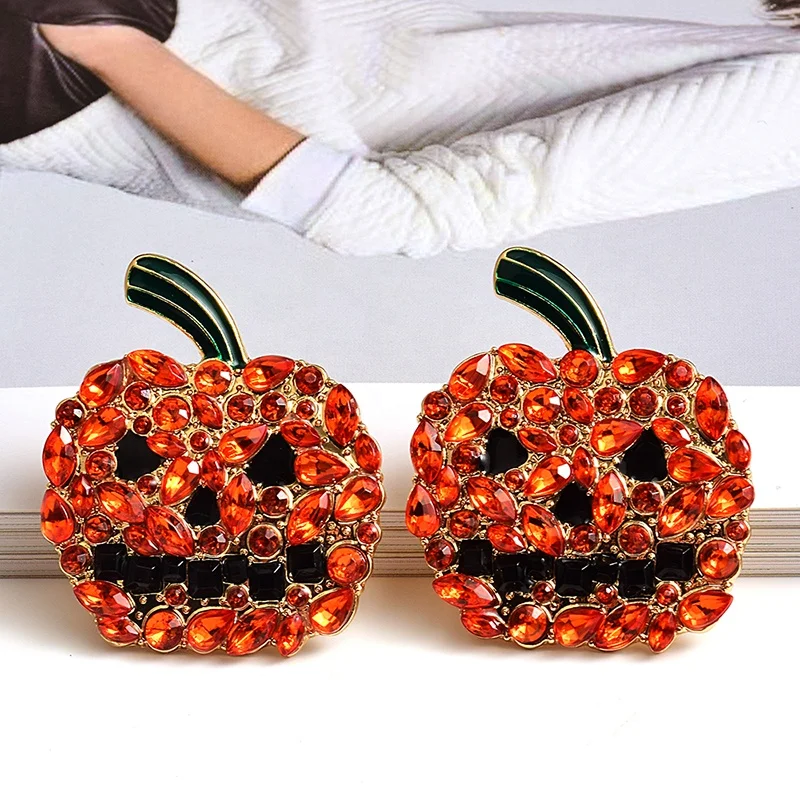 Kaimei New luxury crystal Pumpkin skull earrings High quality Rhinestone Metal Drop Earring Fashion Red Rhinestone Stud Earrings, Many colors fyi
Kaimei New luxury crystal Pumpkin skull earrings High quality Rhinestone Metal Drop Earring Fashion Red Rhinestone Stud Earrings, Many colors fyi