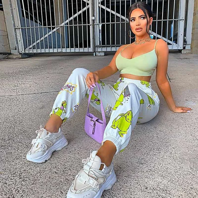 New Arrivals Rugrat Cartoon Printed Women Panties Mid Waist Sweatpants Pleated Drawstring Casual Women Trousers, Picture
New Arrivals Rugrat Cartoon Printed Women Panties Mid Waist Sweatpants Pleated Drawstring Casual Women Trousers, Picture