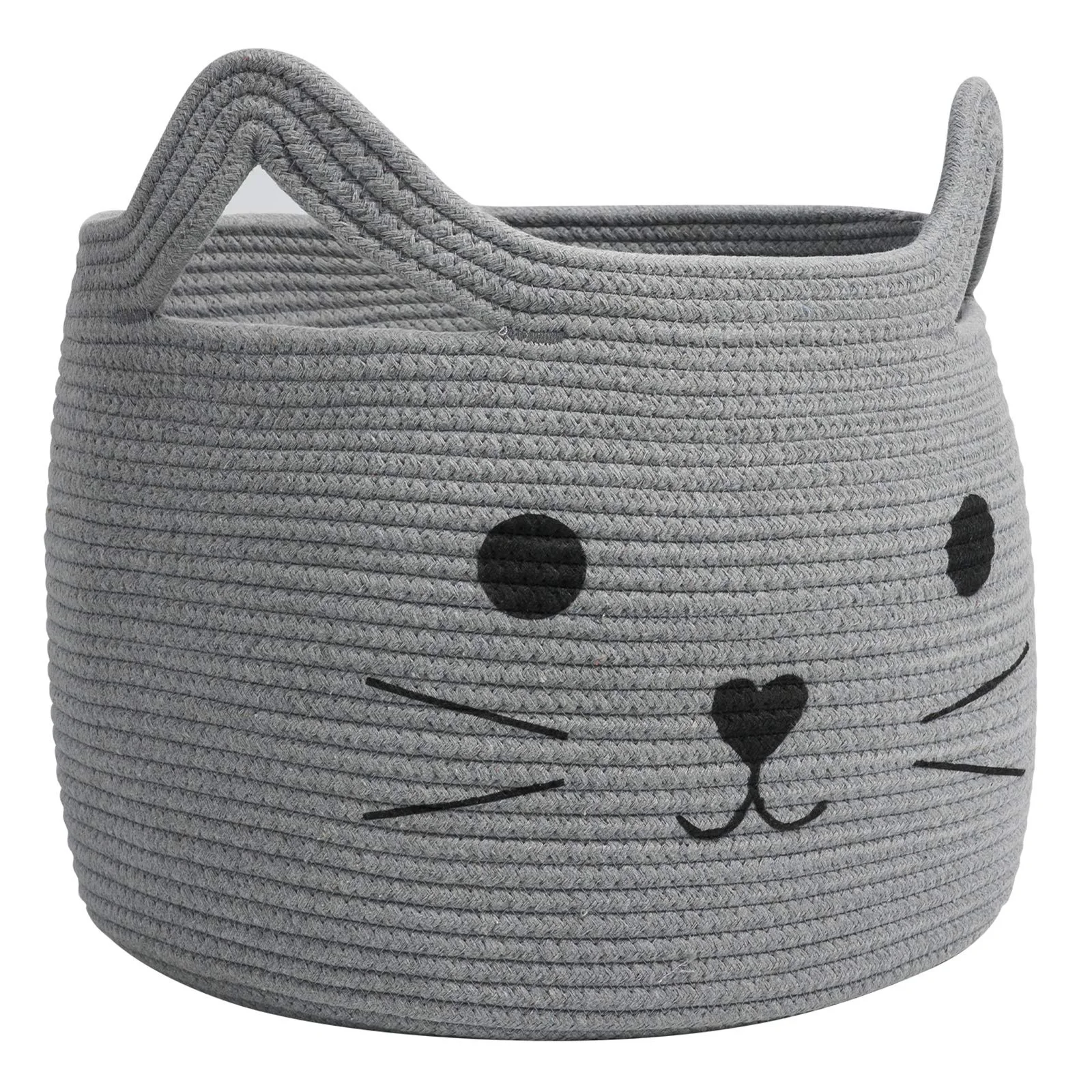 Animal Cute Cat Clothes Storage Basket Stackable, White, grey & brown
Animal Cute Cat Clothes Storage Basket Stackable, White, grey & brown