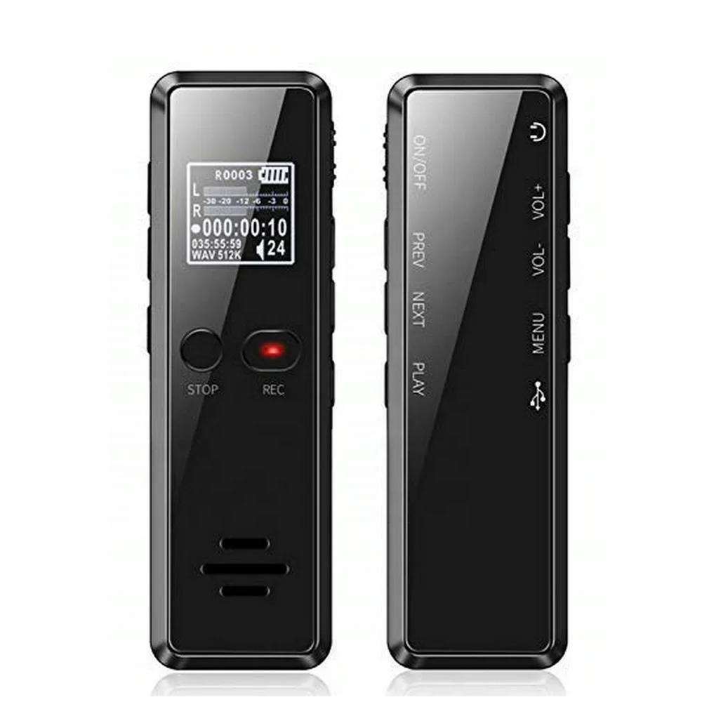 V90 Dictaphone HD Recording Double Microphone MP3 Player Voice Activated Recorder Noise Reduction Digital Voice Recorder, Black
V90 Dictaphone HD Recording Double Microphone MP3 Player Voice Activated Recorder Noise Reduction Digital Voice Recorder, Black