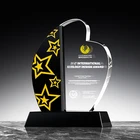 Best Selling Custom cricket Crystal Award glass Trophy