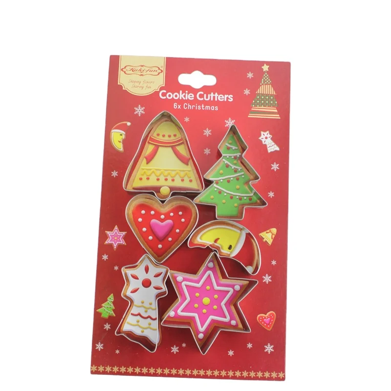 New Christmas Stainless Steel Baking Accessories 6-Piece Set Meteor Shape Mold Cake Print Christmas Tree Cookie Cutter
New Christmas Stainless Steel Baking Accessories 6-Piece Set Meteor Shape Mold Cake Print Christmas Tree Cookie Cutter