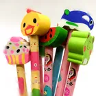 Pencil Hb Hot Selling Cartoon Wooden Pencil Extra Large Animal Eraser Drawing Pencil HB Pencil