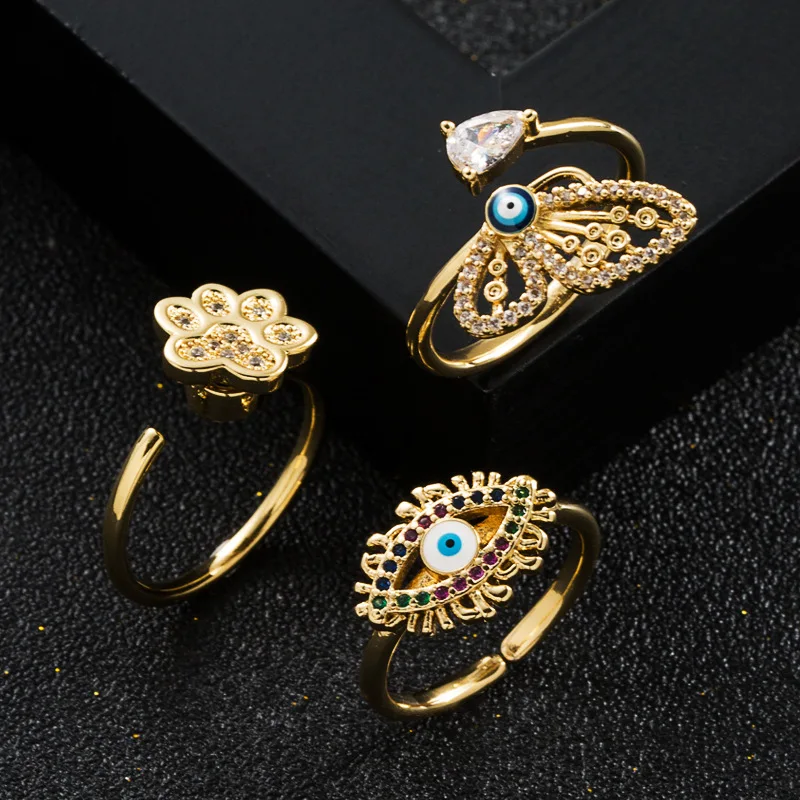 European And American Style Personality Girls Jewelry Copper Gold Plated Micro Zircon Butterfly Shape ring For Women, Picture
European And American Style Personality Girls Jewelry Copper Gold Plated Micro Zircon Butterfly Shape ring For Women, Picture