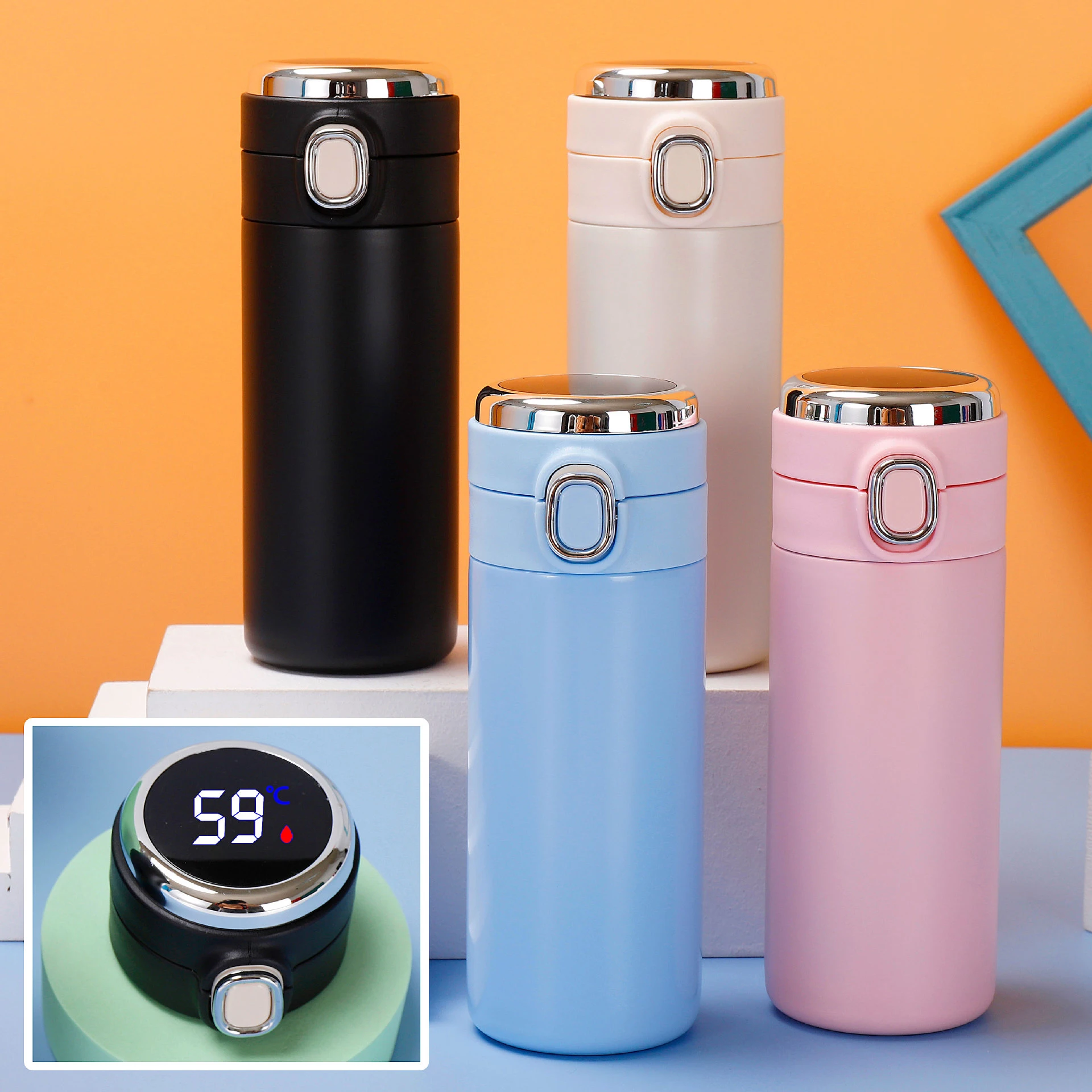High Quality Custom Logo Double Wall Stainless Steel Smart Water Bottle Led Temperature Display Digital Designer Tumbler, White,black,blue,pink
High Quality Custom Logo Double Wall Stainless Steel Smart Water Bottle Led Temperature Display Digital Designer Tumbler, White,black,blue,pink