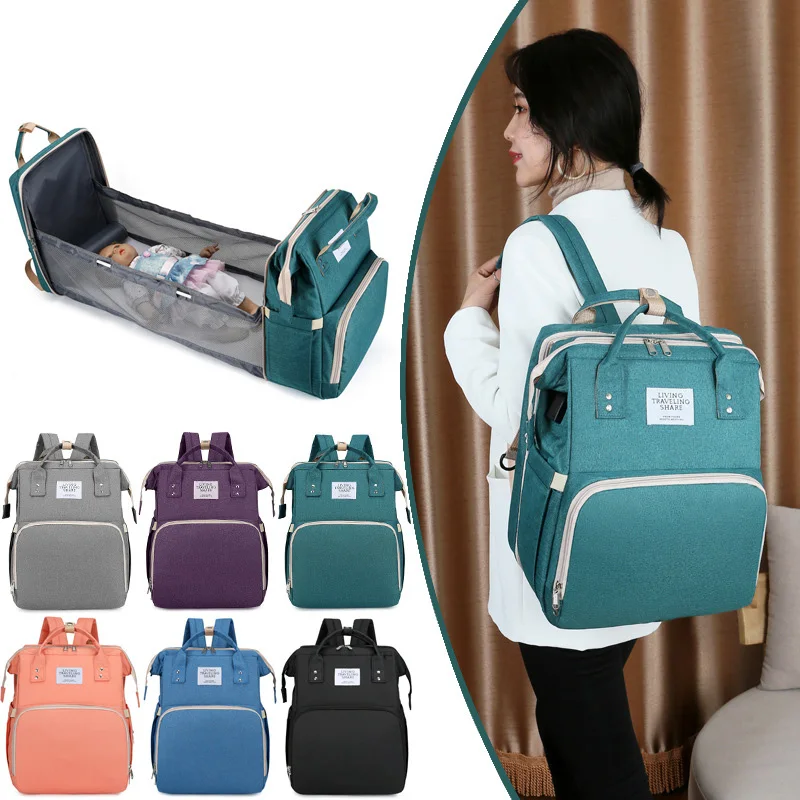 

Multifunctional Diaper Bags Water-resistant Nappy Baby Bag Mommy Backpack Diaper Bag With Changing Station Pad