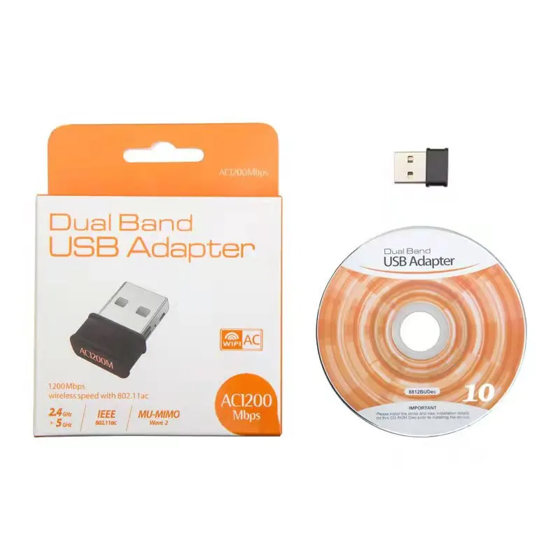 5G Gigabit USB Dual Band 1200M Wireless Network Card For Portable 802.11ac High Speed WiFi Adapter, Black
5G Gigabit USB Dual Band 1200M Wireless Network Card For Portable 802.11ac High Speed WiFi Adapter, Black