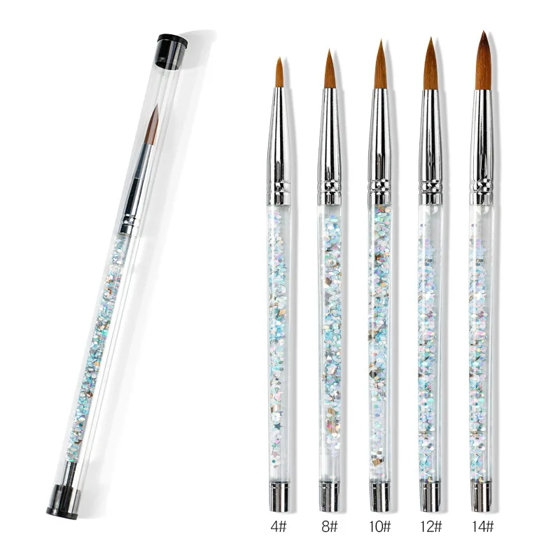 Professional 5 size acrylic handle manicure crystal pen tools flower drawing nail art brush
Professional 5 size acrylic handle manicure crystal pen tools flower drawing nail art brush
