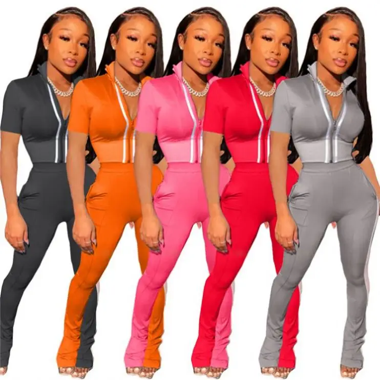 MISS New Trendy Summer Solid Color Patchwork Sports Casual Short Sleeve 2 Piece Set Women Clothing
MISS New Trendy Summer Solid Color Patchwork Sports Casual Short Sleeve 2 Piece Set Women Clothing