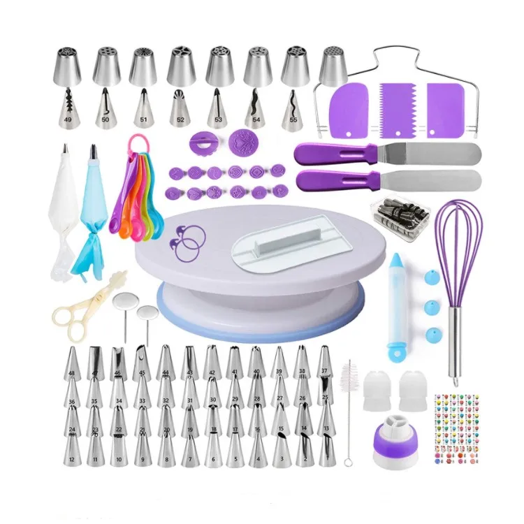 137pc/set custom logo Kitchen Cake Tool DIY Bakeware Tableware Cake Turntable Anti-skid Round Stand cake decoration tools 
137pc/set custom logo Kitchen Cake Tool DIY Bakeware Tableware Cake Turntable Anti-skid Round Stand cake decoration tools