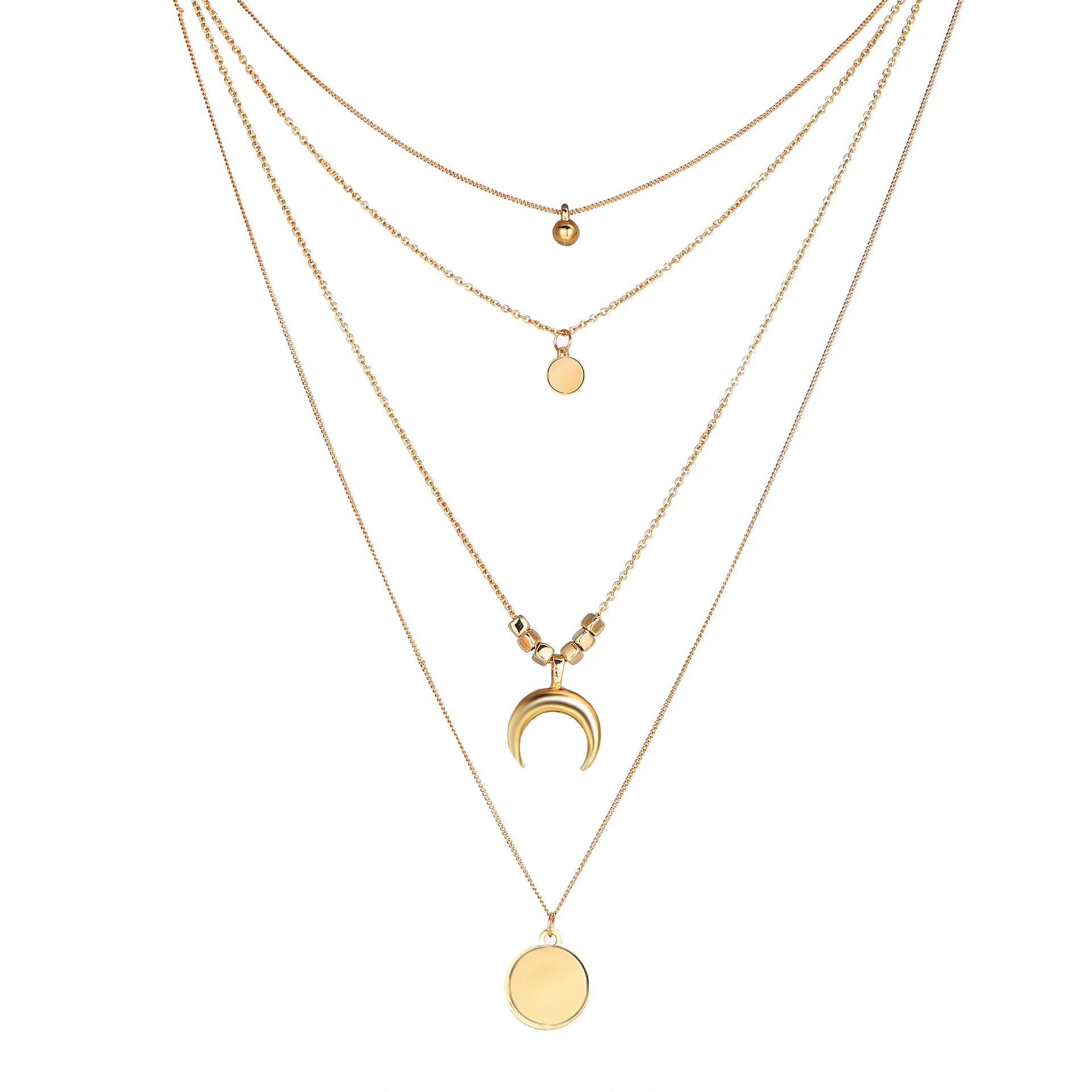 Amazon hot sell Creative fashion personality multi-layer moon chunklet pendant necklace
Amazon hot sell Creative fashion personality multi-layer moon chunklet pendant necklace