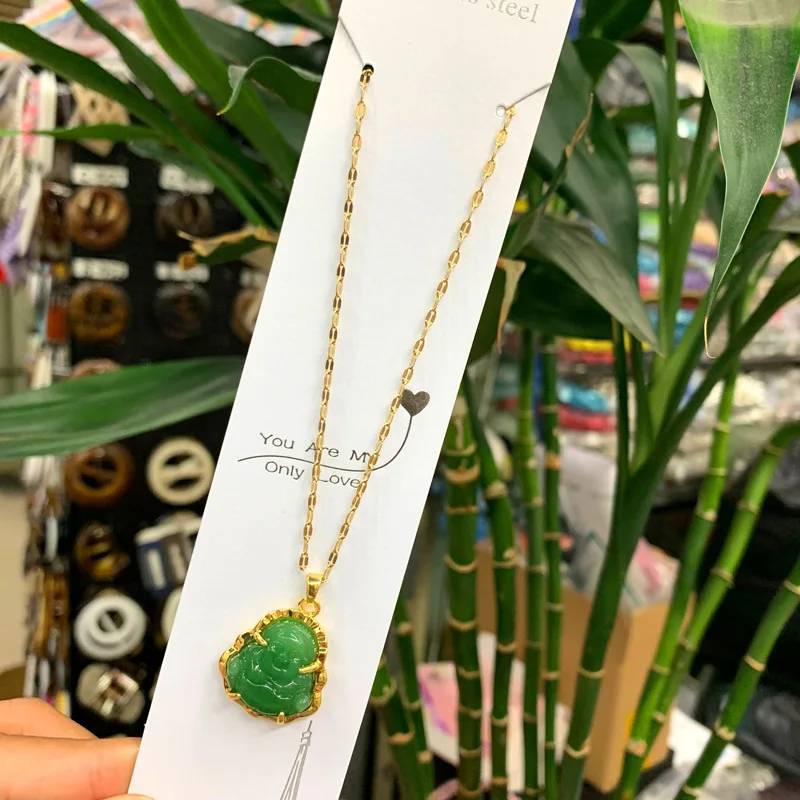 New Fashion All Match Natural Amber Wax Stainless Steel Jewelry Long Sweater Chain Crystal Clear Stone Buddha Necklace, Gold
New Fashion All Match Natural Amber Wax Stainless Steel Jewelry Long Sweater Chain Crystal Clear Stone Buddha Necklace, Gold
